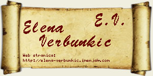 Elena Verbunkić vizit kartica